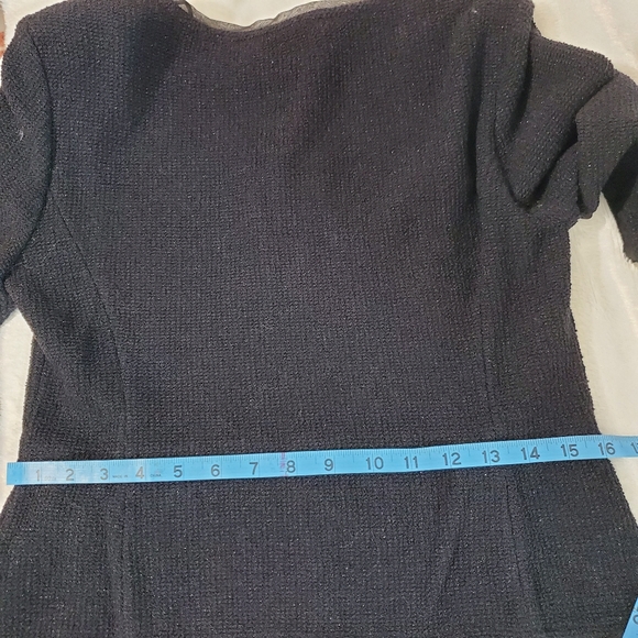 St. John Collection Black Wool blend Dress and Blazer set Sz 4 - Picture 15 of 16